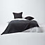 Homescapes Cotton Rajput Ribbed Black Throw, 150 x 200 cm