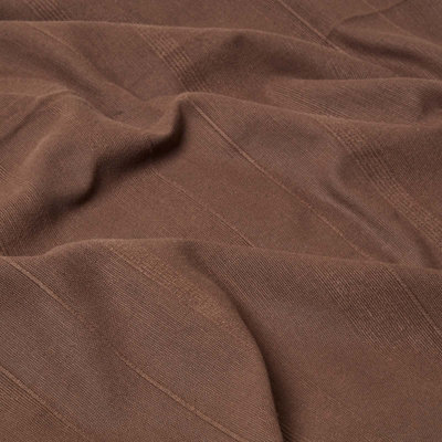 Homescapes Cotton Rajput Ribbed Chocolate Throw, 150 x 200 cm