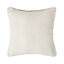 Homescapes Cotton Rajput Ribbed Natural Cushion Cover, 60 x 60 cm