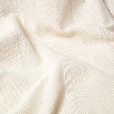 Homescapes Cotton Rajput Ribbed Natural Throw, 150 x 200 cm