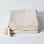 Homescapes Cotton Rajput Ribbed Natural Throw, 225 x 255 cm