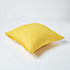 Homescapes Cotton Rajput Ribbed Yellow Cushion Cover, 45 x 45 cm