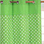 Homescapes Cotton Stars Green Ready Made Eyelet Curtain Pair, 137 x 228 cm Drop