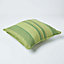 Homescapes Cotton Striped Green Cushion Cover Morocco , 60 x 60 cm