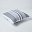Homescapes Cotton Striped Monochrome Cushion Cover Morocco , 60 x 60 cm