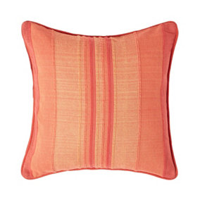 Homescapes Cotton Striped Terracotta Cushion Cover Morocco , 45 x 45 cm