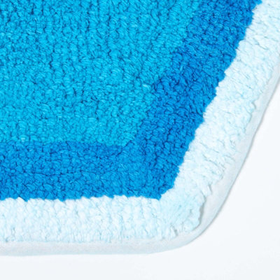 Homescapes Cotton Tufted Blue Elephant Rug