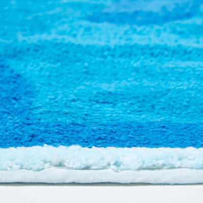 Homescapes Cotton Tufted Blue Elephant Rug