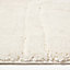 Homescapes Cotton Tufted Rug Union Jack Plain Embossed Mat Ivory Cream,50 x 80 cm