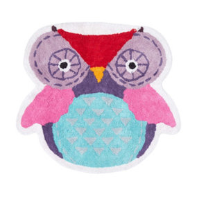 Homescapes Cotton Tufted Washable Owl Children Rug