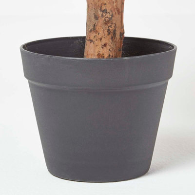 Homescapes Cream Artificial Peony Tree in Black Pot, 100 cm Tall