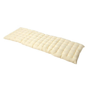Homescapes Cream Bench Cushion, Three Seater