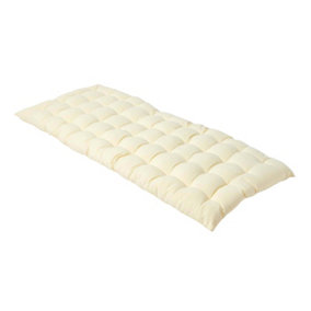 Homescapes Cream Bench Cushion, Two Seater