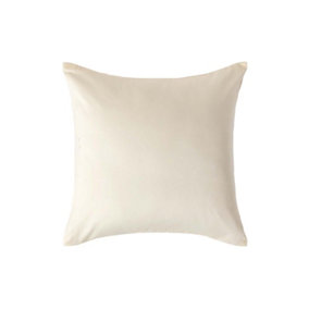 Homescapes Cream Continental Pillowcase Organic Cotton 400 TC, 40 x 40 cm