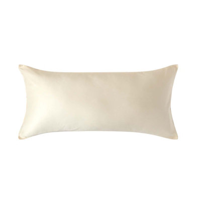 Homescapes Cream Continental Pillowcase Organic Cotton 400 TC, 40 x 80 cm