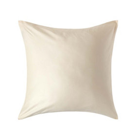 Homescapes Cream Continental Pillowcase Organic Cotton 400 TC, 60 x 60 cm