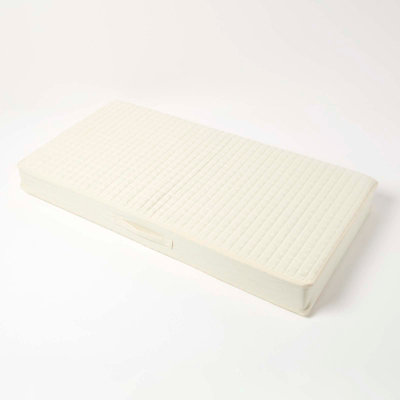 Homescapes Cream Cotton Orthopaedic Foam 2 Seater Booster Cushion