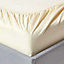 Homescapes Cream Deep Fitted Sheet Egyptian Cotton 1000 TC Single