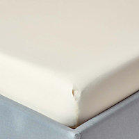 Homescapes Cream Egyptian Cotton Deep Fitted Sheet 200 TC, Double