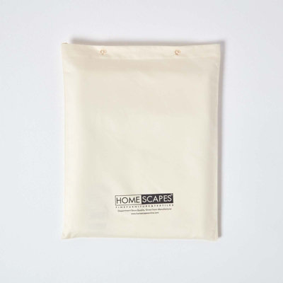 Homescapes Cream Egyptian Cotton Fitted Sheet 1000 TC, Single