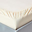 Homescapes Cream Egyptian Cotton Fitted Sheet 200 TC, Small Double