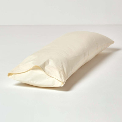 Homescapes Cream Egyptian Cotton Housewife Body Pillowcase 200 TC