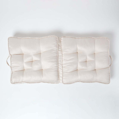 Homescapes Cream Faux Suede Travel Support Booster Cushion