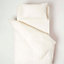Homescapes Cream Organic Cotton Cot Bed Duvet Cover Set 400 Thread Count