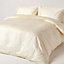Homescapes Cream Organic Cotton Deep Fitted Sheet 18 inch 400 TC, Double
