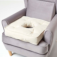 Homescapes Cream Pressure Relief Armchair Booster Cushion