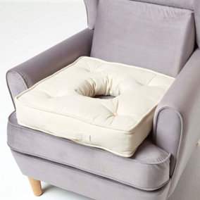 Homescapes Cream Pressure Relief Armchair Booster Cushion