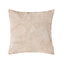 Homescapes Cream Real Leather Suede Cushion with Feather Filling