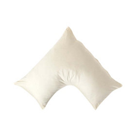 Homescapes Cream V Shaped Pillowcase Organic Cotton 400 Thread Count