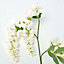 Homescapes Cream Wisteria Flower Single Stem 92 cm