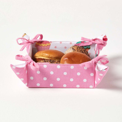 Homescapes Cupcake Reversible Bread Basket