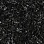 Homescapes Dallas Leather Shaggy Rug Black, 150 cm Round