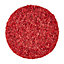 Homescapes Dallas Leather Shaggy Rug Red, 150 cm Round