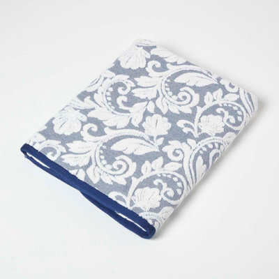 Homescapes Damask 100% Turkish Cotton 600 GSM Bath Sheet, Navy Price Comparisons | Compare The Build