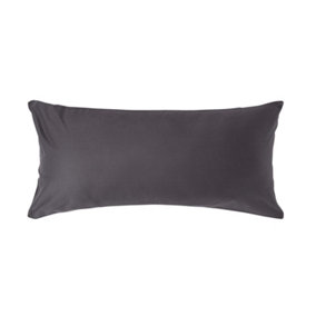 Homescapes Dark Charcoal Grey Continental Egyptian Cotton Pillowcase 1000 TC, 40 x 80 cm