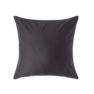 Homescapes Dark Charcoal Grey Continental Egyptian Cotton Pillowcase 1000 TC, 60 x 60 cm