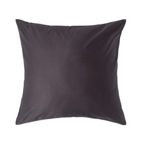 Homescapes Dark Charcoal Grey Continental Egyptian Cotton Pillowcase 1000 TC, 80 x 80 cm