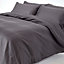 Homescapes Dark Charcoal Grey Egyptian Cotton Duvet Cover with Pillowcases 1000 TC, Super King