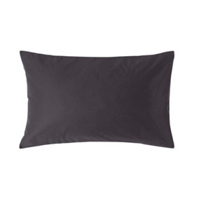 Homescapes Dark Charcoal Grey Egyptian Cotton Housewife Pillowcase 1000 TC