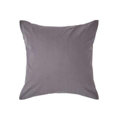 Homescapes Dark Grey Continental Pillowcase Egyptian Cotton 200 TC, 40
