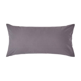 Homescapes Dark Grey Continental Pillowcase Egyptian Cotton 200 TC, 40 x 80cm