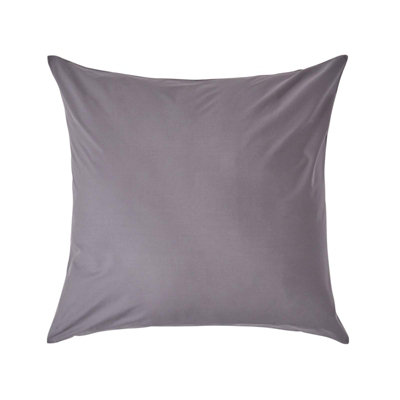 Homescapes Dark Grey Continental Pillowcase Egyptian Cotton 200 TC, 60 x 60 cm