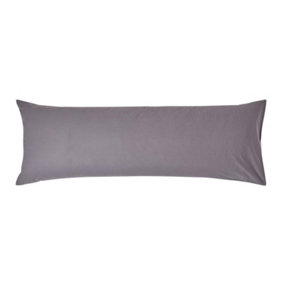 Homescapes Dark Grey Egyptian Cotton Housewife Pillowcase 200 TC, Body Pillowcase