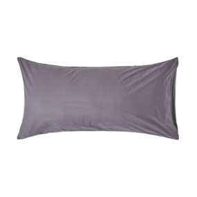 Homescapes Dark Grey Egyptian Cotton Housewife Pillowcase 200 TC, King Size