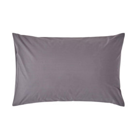 Homescapes Dark Grey Egyptian Cotton Housewife Pillowcase 200 TC, Standard
