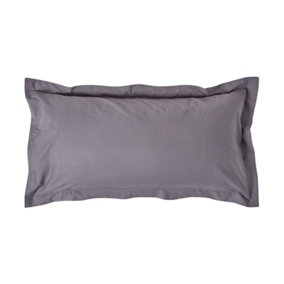 Homescapes Dark Grey Egyptian Cotton Oxford Pillowcase 200 TC, King Size